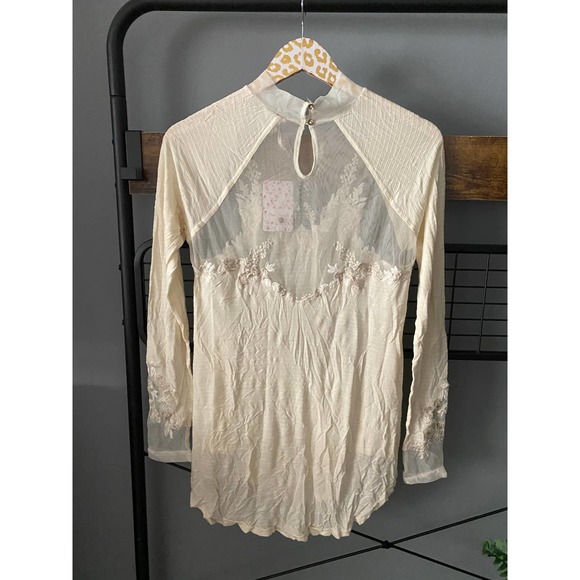 Free People Saheli Blouse Ivory  NWT | Size XS - Picture 8 of 8
